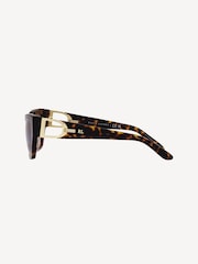 Ralph Lauren Brown Stirrup Arm Detail Sunglasses - Image 9 of 13