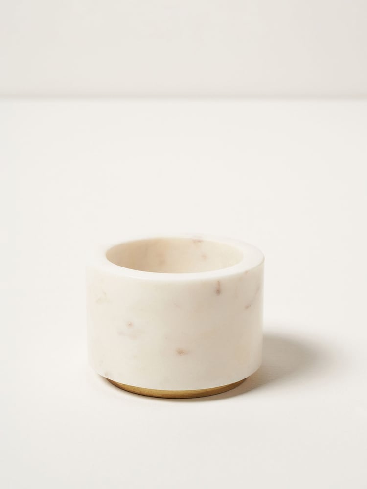 Truly White Marble And Gold Pinch Pot - Image 3 of 3