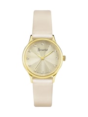 Accurist Ladies Cream Dress Leather Strap 28mm Watch - Image 1 of 6