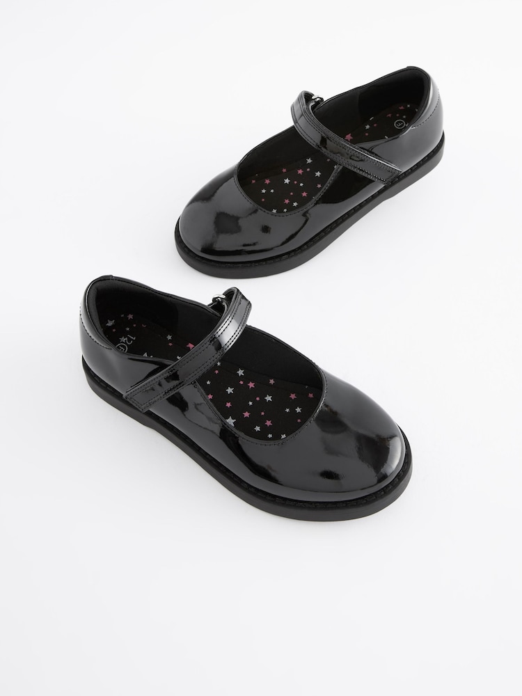 Black Patent School Mary Jane Crepe Sole Shoes - Image 1 of 7