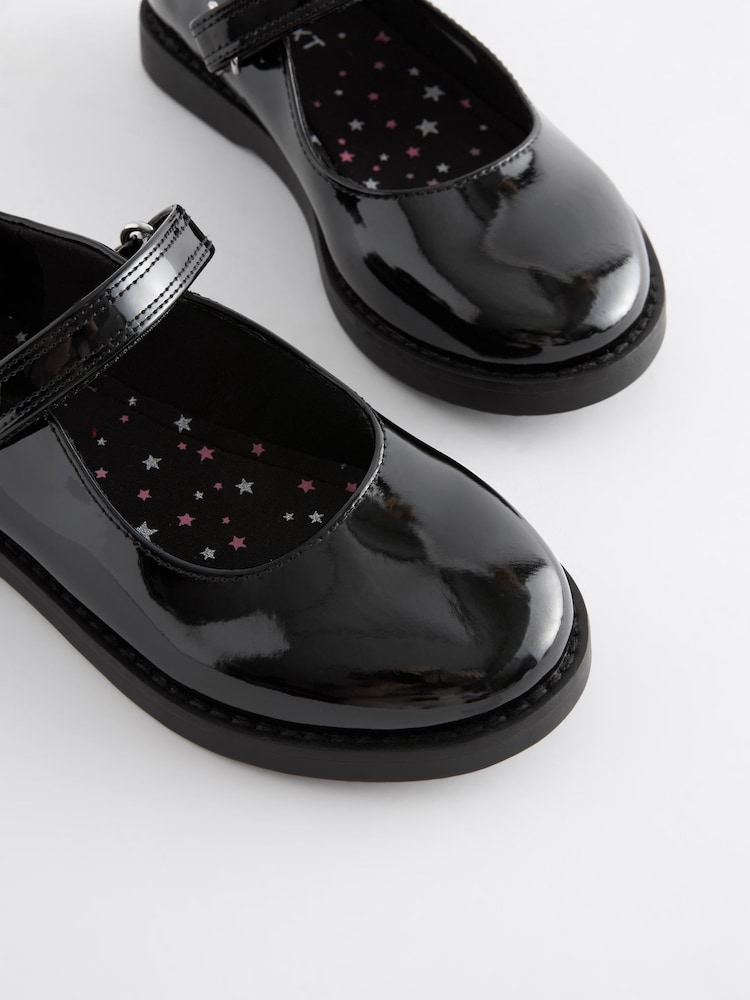 Brevet noir - Chaussures School Mary Jane avec semelle en crêpe - Image 3 of 7