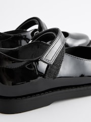 Black Patent School Mary Jane Crepe Sole Shoes - Image 6 of 7