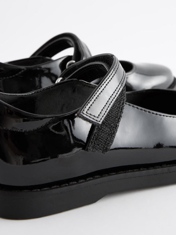 Brevet noir - Chaussures School Mary Jane avec semelle en crêpe - Image 6 of 7