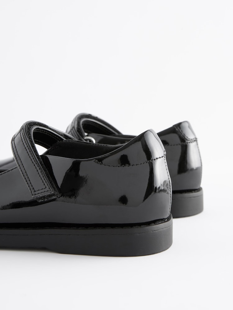 Black Patent School Mary Jane Crepe Sole Shoes - Image 7 of 7