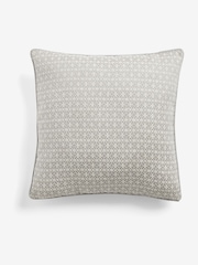 Grey Mini Geometric Embroidered Cushion - Image 4 of 4