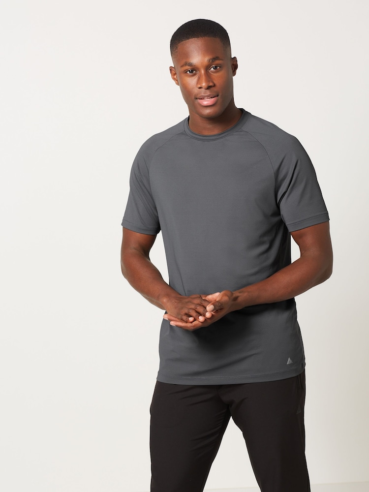 Gris foncé - T-shirt d’entraînement texturé Active Gym - Image 5 of 8