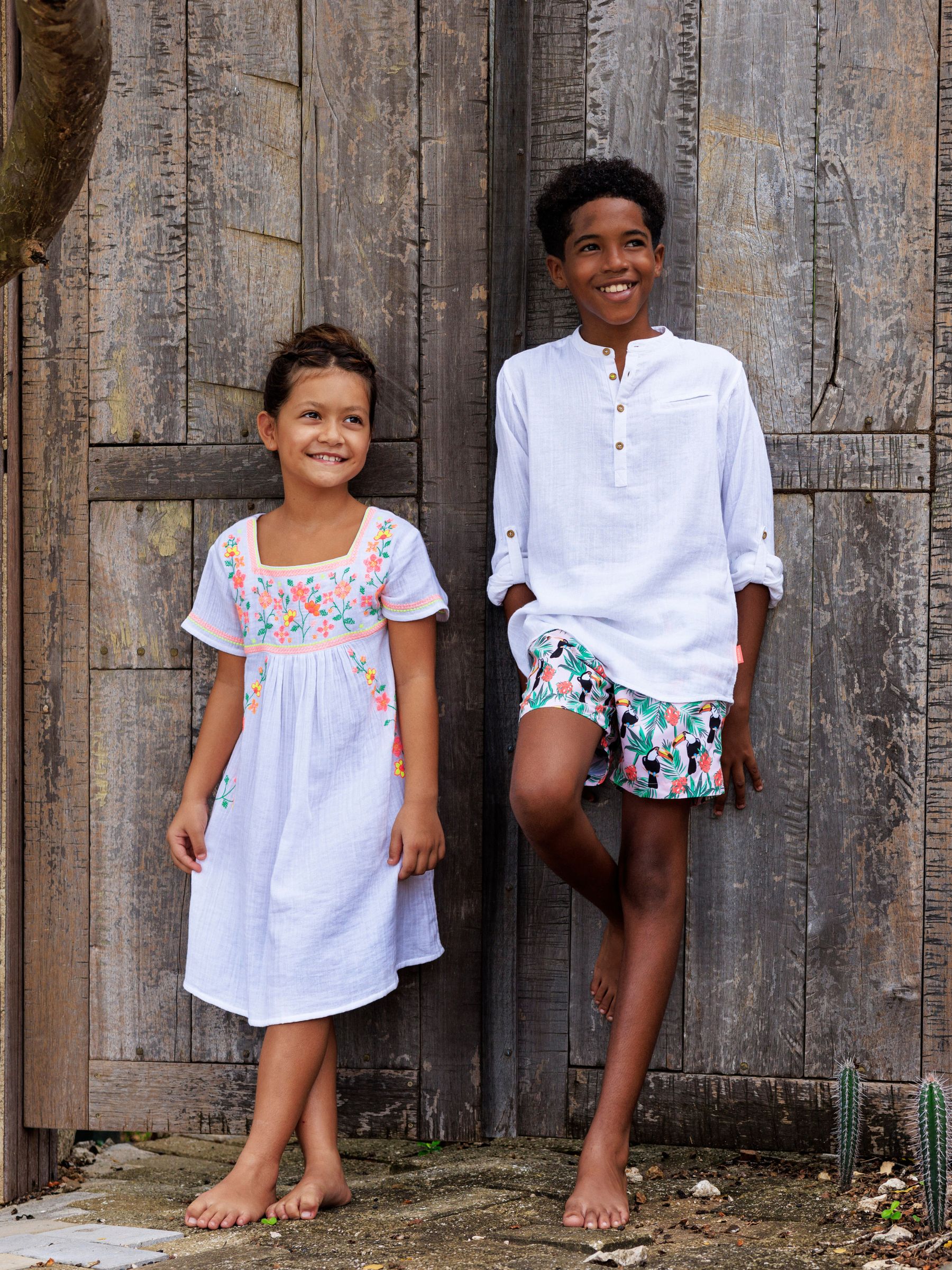 Buy Sunuva 100 Cotton Vintage Stitch Peruvian Short Sleeve White Dress from Next South Africa