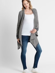 JoJo Maman Bébé Charcoal Drape Maternity & Nursing Cardigan - Image 1 of 2