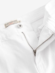 White Slim Stretch Denim Shorts - Image 3 of 4