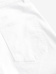 White Slim Stretch Denim Shorts - Image 4 of 4