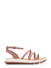 Clarks Red Leather Jemsa Style Sandals - Image 1 of 7