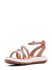 Clarks Red Leather Jemsa Style Sandals - Image 4 of 7