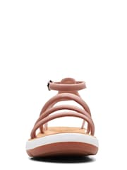 Clarks Red Leather Jemsa Style Sandals - Image 5 of 7