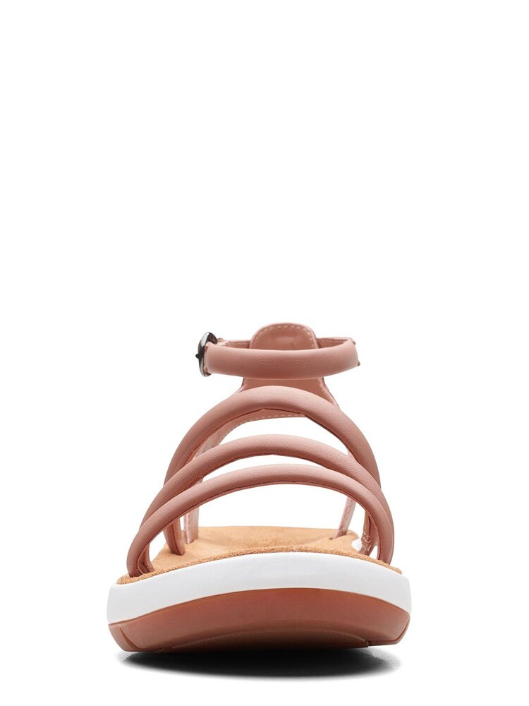 Clarks Red Leather Jemsa Style Sandals - Image 5 of 7