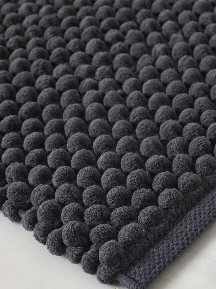 Charcoal Grey Giant Runner Bath Bobble Mat - Image 2 of 5