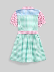Modré dievčenské kárované šaty s krátkym rukávom a logom Polo Ralph Lauren - Image 7 of 7