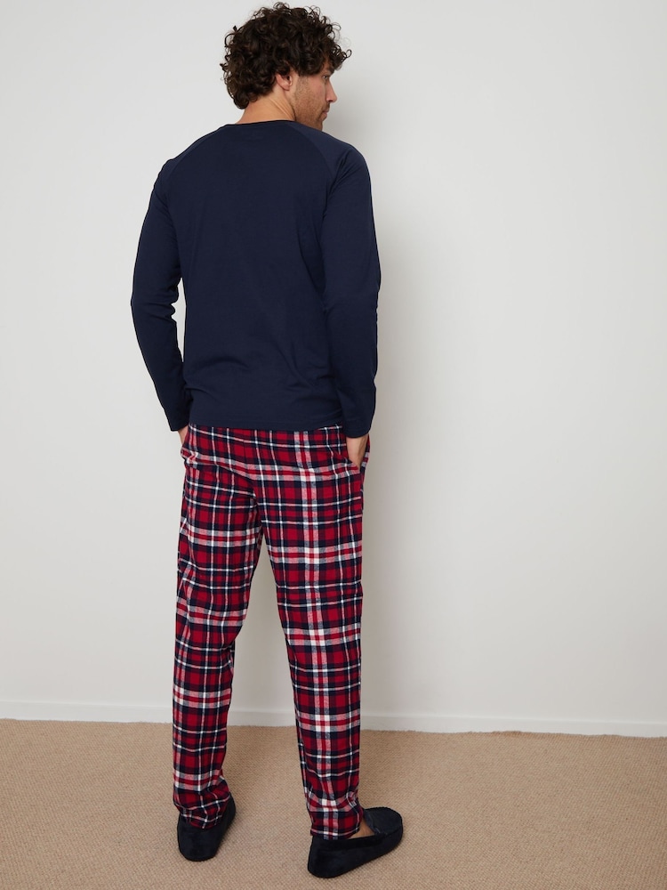 Threadbare Dark Blue Blend Long Sleeve Pyjamas Set - Image 2 of 8