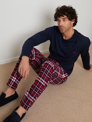 Threadbare Dark Blue Blend Long Sleeve Pyjamas Set - Image 3 of 8