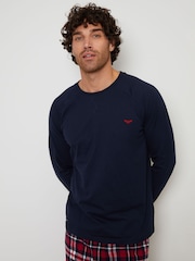Threadbare Dark Blue Blend Long Sleeve Pyjamas Set - Image 4 of 8