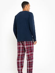 Threadbare Dark Blue Blend Long Sleeve Pyjamas Set - Image 6 of 8