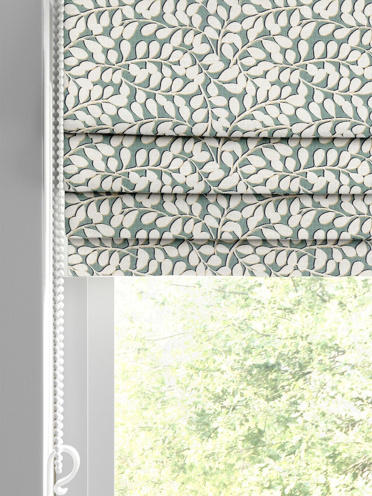 Green Wilbur Made To Measure Roman 100% Cotton Blinds - Image 2 of 6