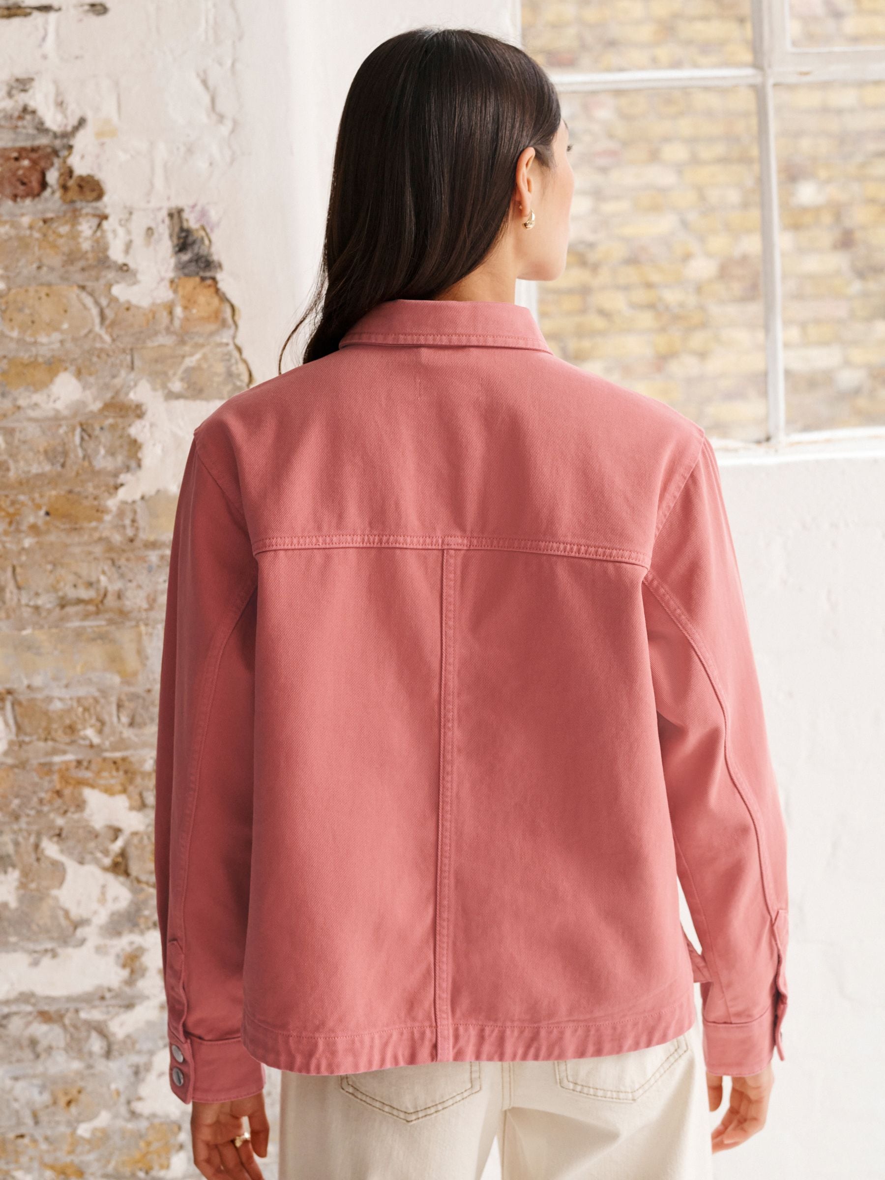 Pink work jacket sale