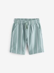 Mineral Blue Vertical Stripe T- Shirt and Short Set (3mths-7yrs) - Image 8 of 9