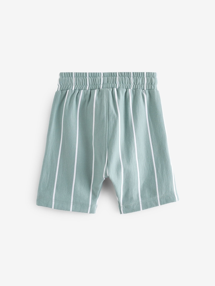 Mineral Blue Vertical Stripe T- Shirt and Short Set (3mths-7yrs) - Image 9 of 9