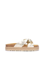 Mint Velvet Metallic Lucy Twist Top Sliders - Image 1 of 3