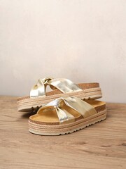 Mint Velvet Metallic Lucy Twist Top Sliders - Image 3 of 3