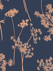 Graham & Brown Blue Anthriscus Dusk 10M Wallpaper - Image 2 of 3