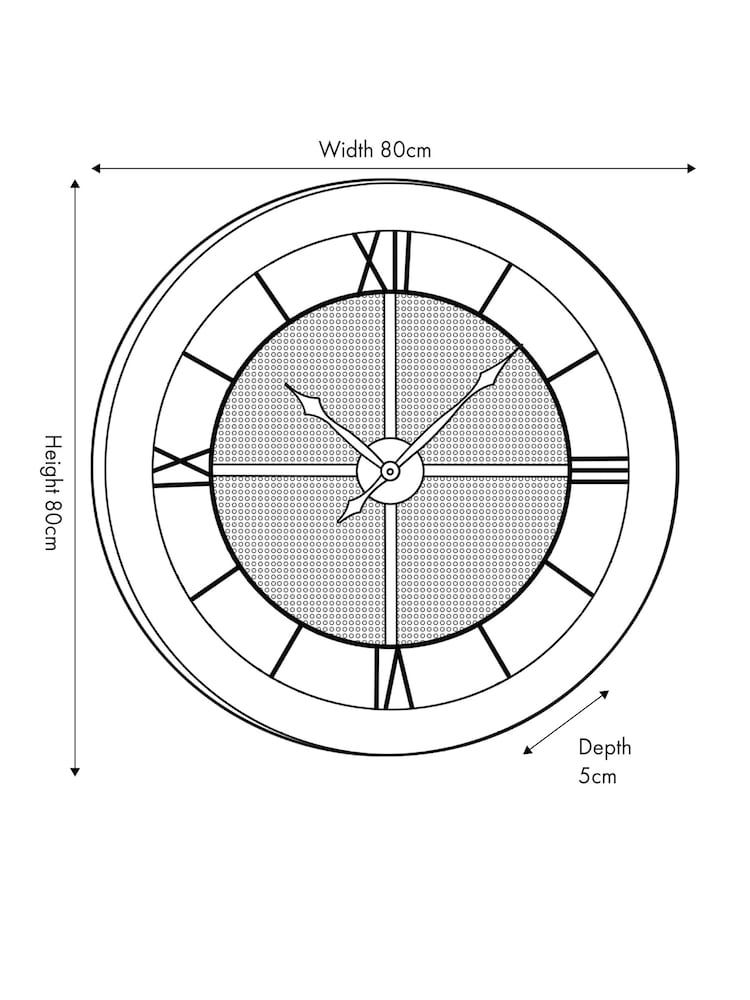 Pacific Natural Wood And Metal Round Wall Clock - Image 4 of 4