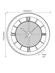 Pacific Natural Wood And Metal Round Wall Clock - Image 7 of 7