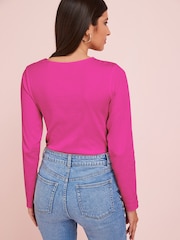 Fuchsia-Pink - Body mit Zierausschnitt - Bild 1 von 5