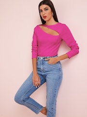 Fuchsia-Pink - Body mit Zierausschnitt - Bild 3 von 5