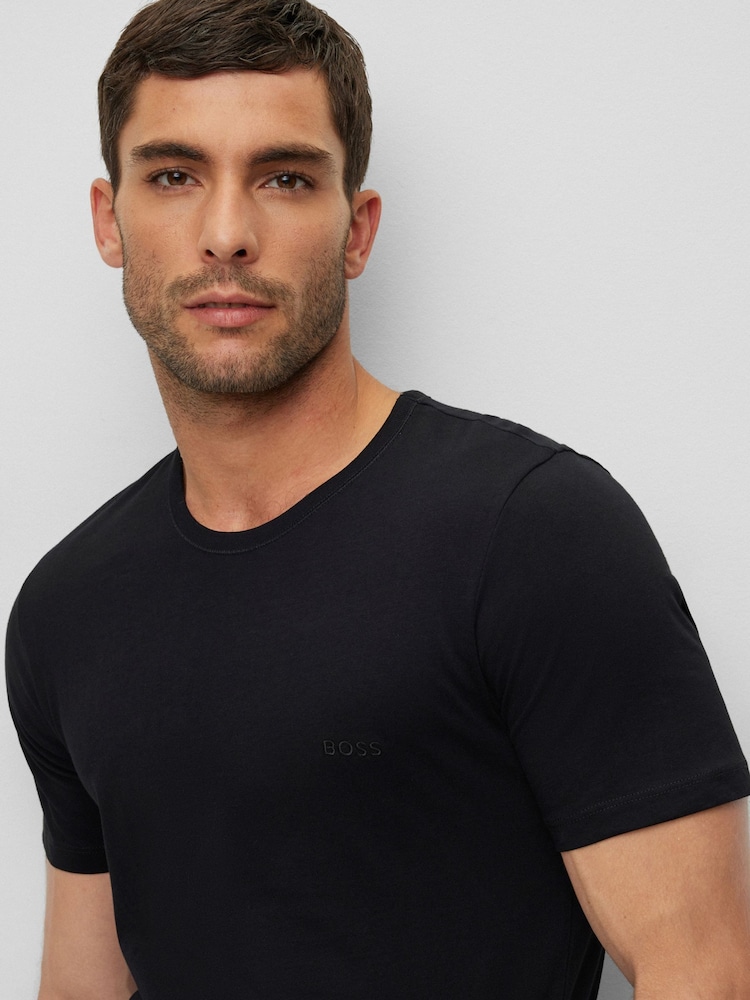BOSS Black Classic 100% Cotton T-Shirts 3 Pack - Image 6 of 6