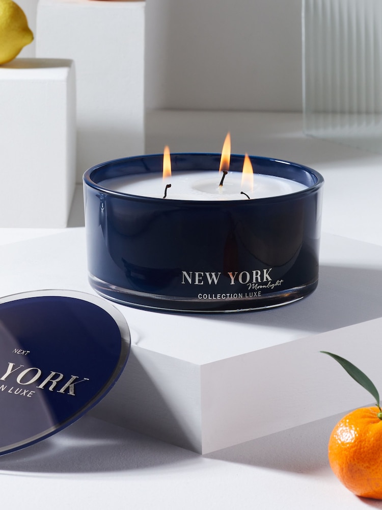 Moonlight Amber & Jasmine Collection Luxe New York Large 3 Wick Scented Candle - Image 1 of 4