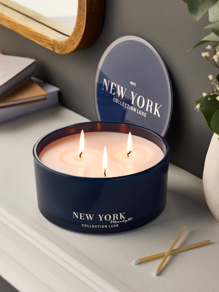 Moonlight Amber & Jasmine Collection Luxe New York Large 3 Wick Candle - Image 2 of 9 Moonlight Amber & Jasmine Collection Luxe New York Large 3 Wick Candle - Image 2 of 9