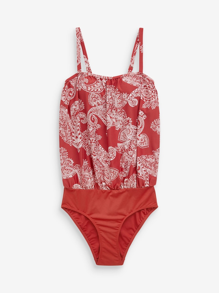 Rdeč paisley vzorec - Kopalke Blouson  - Slika 6 iz 6