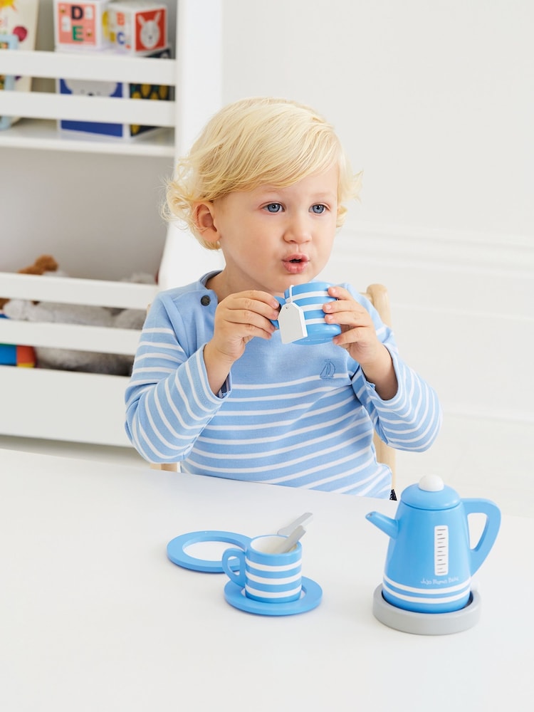 JoJo Maman Bébé Wooden Toy Kettle with Tea Cups - Image 2 of 3