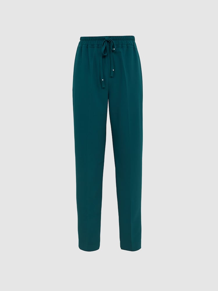 Reiss Dark Teal Hailey Tapered Pull On Trousers - Image 2 of 7