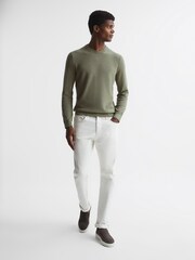 Reiss Sage Brookes Stitch Interest Crew Neck Jumper - Image 3 of 6