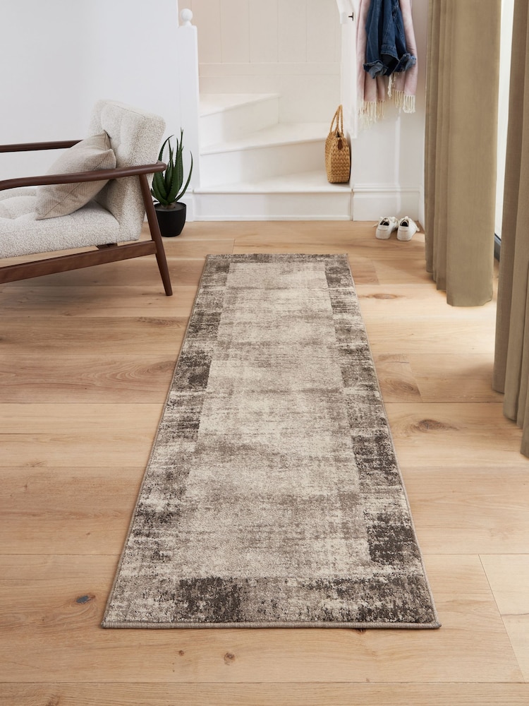 Natural Textured Border Runner - Image 1 of 5 Natural Textured Border Runner - Image 1 of 5