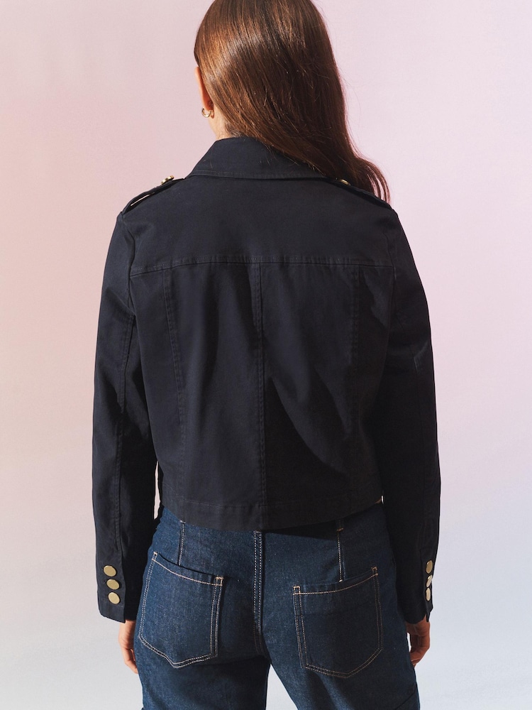 Marineblau/blau - Elegante, kurze Jacke - Bild 2 von 6