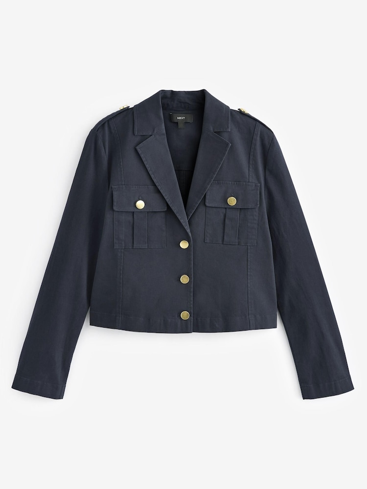 Marineblau/blau - Elegante, kurze Jacke - Bild 6 von 6