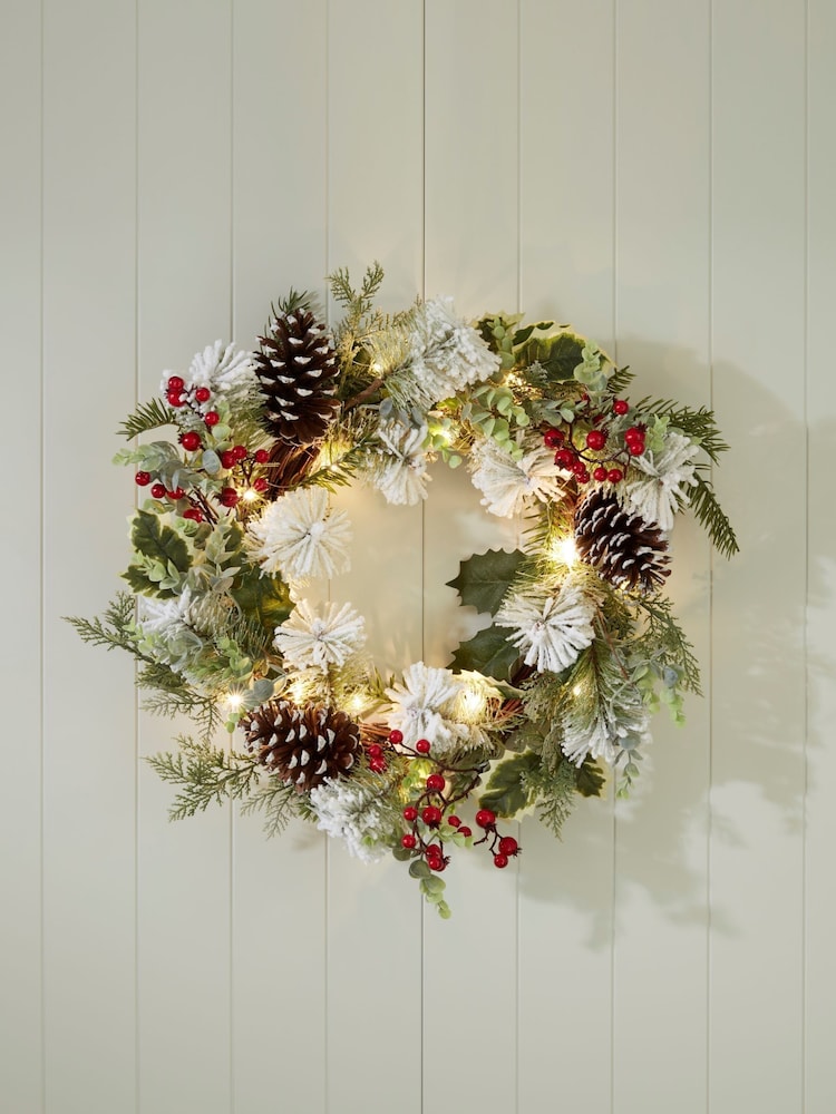 Bayswood Green Pine Cone Wreath 45cm - Image 1 of 4