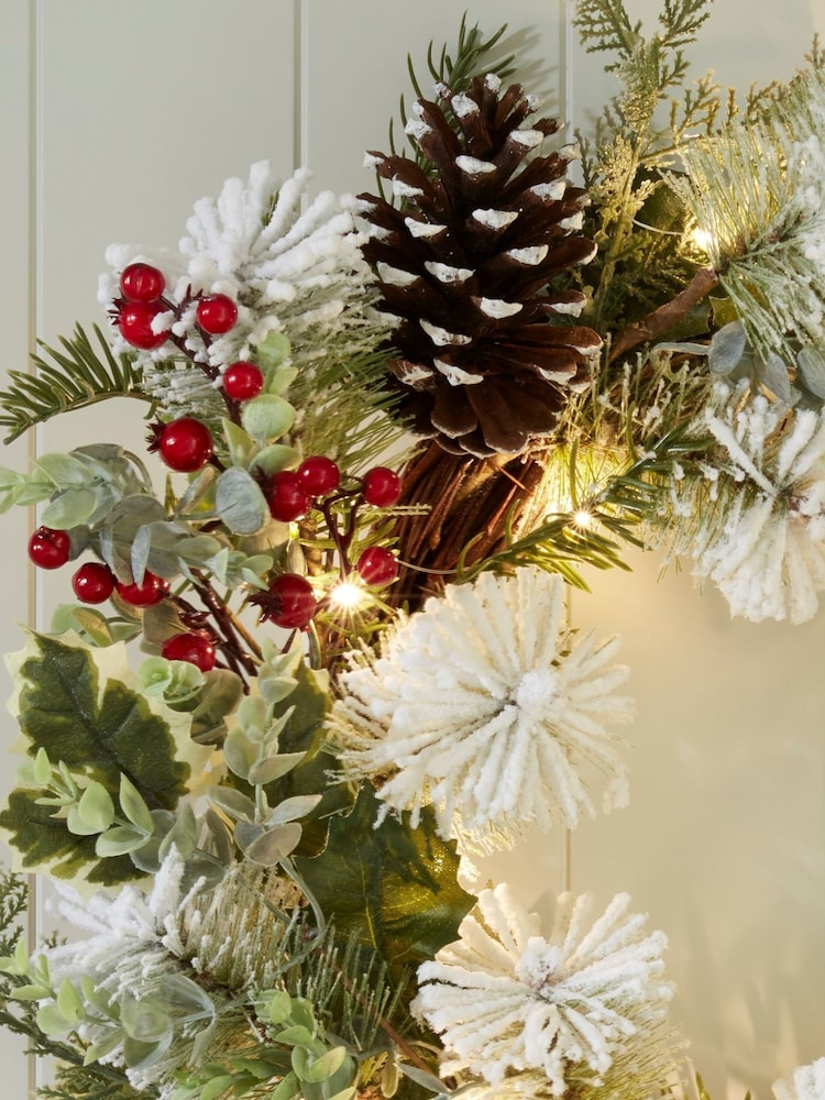 Bayswood Green Pine Cone Wreath 45cm - Image 4 of 4