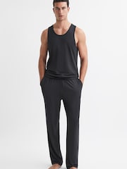 Reiss Charcoal Mount Jersey Scoop Neck Vest - Image 3 of 5