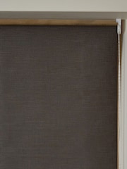 Dark Charcoal Grey Ready Made Textured Roller Blackout Blind - Image 4 of 7