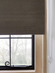 Dark Charcoal Grey Ready Made Textured Roller Blackout Blind - Image 5 of 7